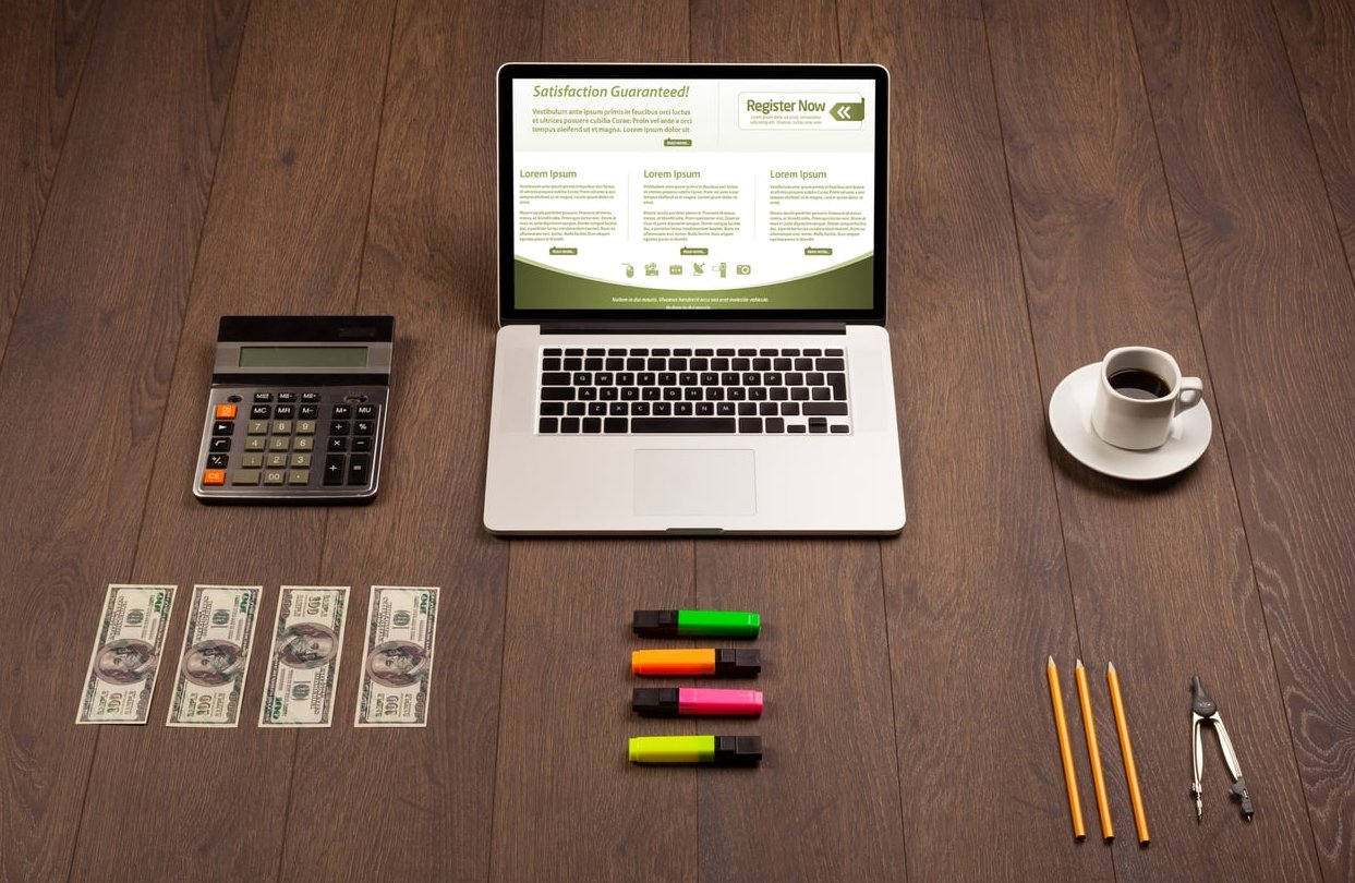 website dashboard laptop